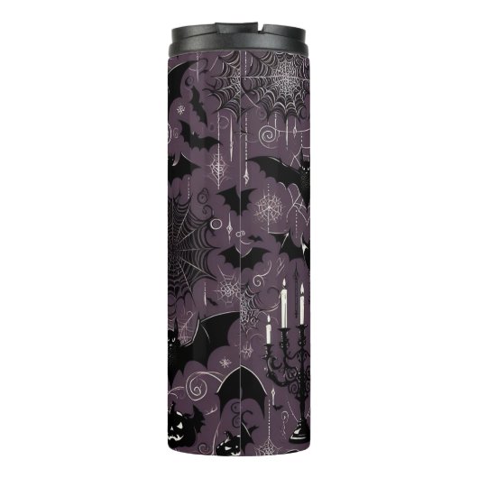 Vleermuizen en spinnenwebben thermosbeker (Achterkant)