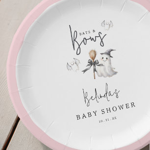 Vleermuizen En Strikken Halloween Baby Shower Fees Papieren Bordje