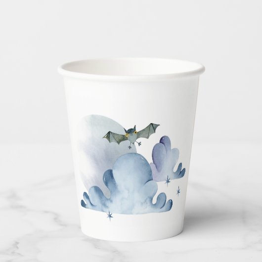 Vleermuizen en wolken papieren bekers (Achterkant)