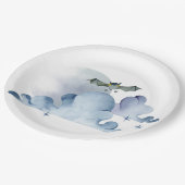 Vleermuizen en wolken papieren bordje (Gekanteld)