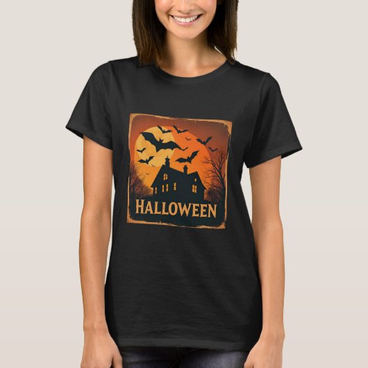  Vleermuizen Halloween Poster 🦇🧡 T-shirt (Voorkant)