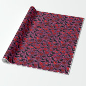 Vleermuizen & Harten Cadeaupapier (Uitgerold)
