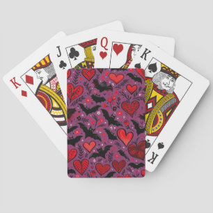 Vleermuizen & harten pokerkaarten