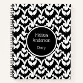 Vleermuizen Horror Gotisch Patroon Gepersonaliseer Notitieboek (Voorkant)