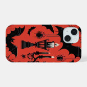 Vleermuizen & Kaarsen iPhone 15 Case (Achterkant horizontaal)
