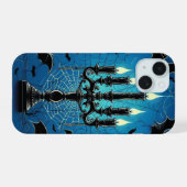Vleermuizen & Kaarsen iPhone 15 Case (Achterkant horizontaal)