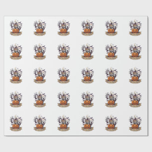 Vleermuizen Katten Pompoenen Halloween Heks Kat Gr Cadeaupapier