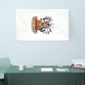 Vleermuizen Katten Pompoenen Halloween Heks Kat Gr Spandoek (Beurs)