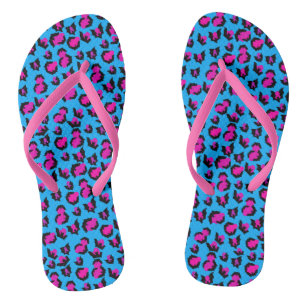 Vleermuizen Luipaardprint Blauwe Paarse Zwarte Fli Teenslippers