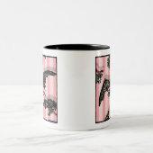 Vleermuizen met maretak - Pop Gothic Holiday Surre Tweekleurige Koffiemok (Center)