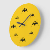 vleermuizen op een Gele Harvest Moon Grote Klok (Hoek)