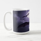 Vleermuizen op een spookachtige nacht koffiemok (Links)