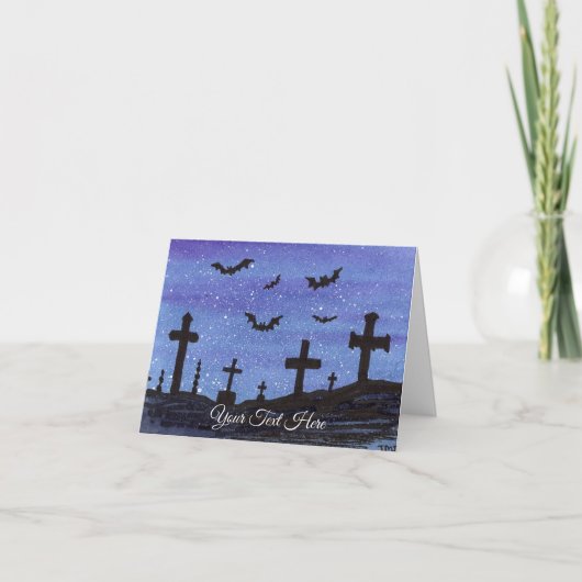 Vleermuizen op het kerkhof kaart (Voorkant)
