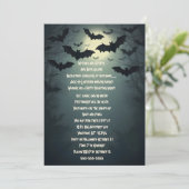 Vleermuizen Overhead Halloween Party Kaart (Staand voorkant)
