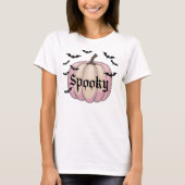 Vleermuizen Pompoen Halloween T Shirt Pastel (Voorkant)