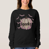 Vleermuizen Pompoen Spooky Halloween T Shirt Paste (Voorkant)