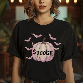 Vleermuizen Pompoen Spooky Halloween T Shirt Paste