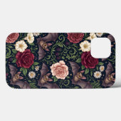 Vleermuizen Rozen Gothic iPhone 13 Hoesje (Achterkant (horizontaal))
