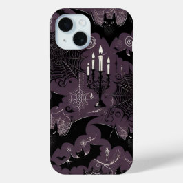 Vleermuizen & Spinnenwebben iPhone 15 Case