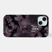Vleermuizen & Spinnenwebben iPhone 15 Case (Achterkant horizontaal)