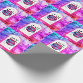 vleermuizen spooky enge Schattige roze modern happ Cadeaupapier (Hoek)