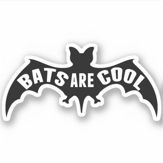 Vleermuizen zijn coole laptops sticker (Voorkant)