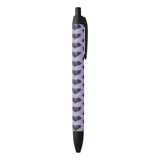 Vleermuizen Zwarte Inkt Pen (Achterkant (Verticaal))