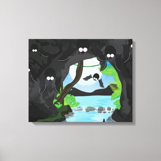 Vleermuizengrot Canvas Afdruk (Voorkant)