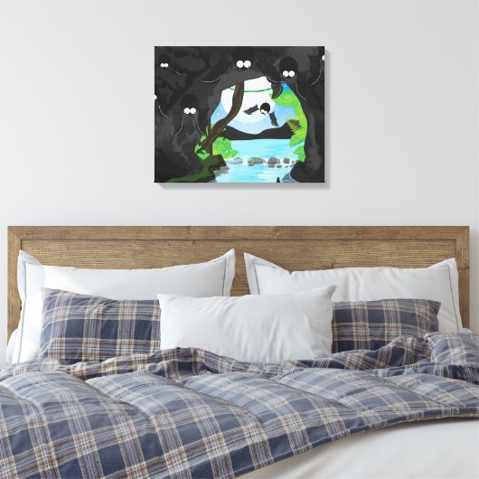 Vleermuizengrot Canvas Afdruk (Insitu (Slaapkamer))