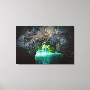 Vleermuizengrot in Airai, Palau, Micronesia Canvas Afdruk