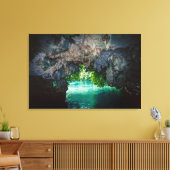 Vleermuizengrot in Airai, Palau, Micronesia Canvas Afdruk (Insitu (Woonkamer))