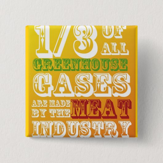 Vlees aanvallen! vierkante button 5,1 cm (Voorkant)