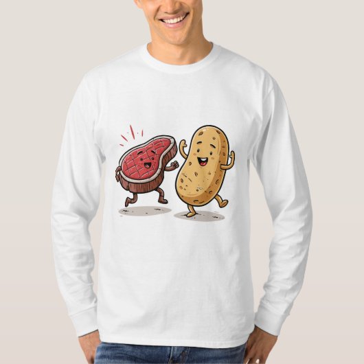 Vlees & Aardappel T-shirt (Voorkant)