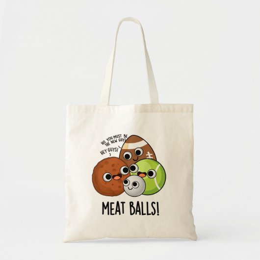 Vlees Ballen Grappig eten Pun Tote Bag (Voorkant)