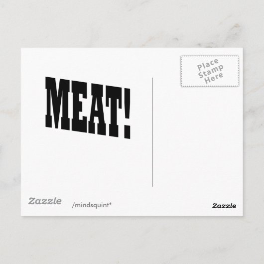 VLEES! Briefkaart (Achterkant)
