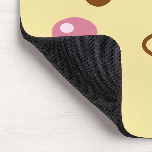 Vlees Bun Face Muismat (Hoek)