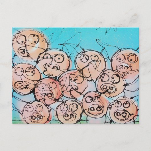 vlees de familie briefkaart (Voorkant)