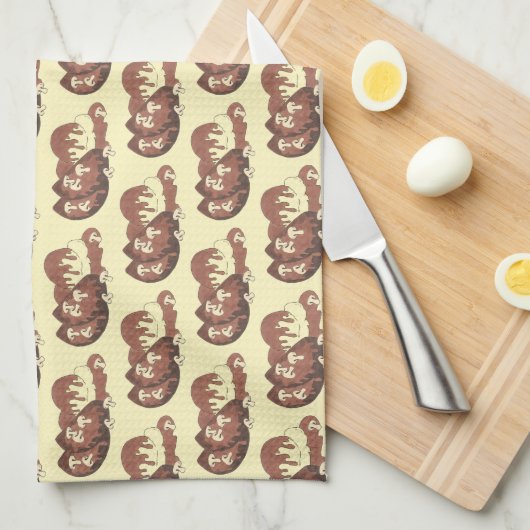 Vlees en aardappelen Vlees van paddestoelen Theedoek (Quarter Fold)