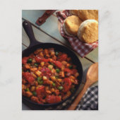 Vlees en aardappelknoeiboel met koekjes briefkaart (Voorkant)