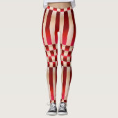Vlees en bloed (Checkers and Stripes) Leggings (Voorkant)