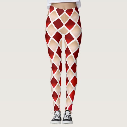 Vlees en bloed (Diamond Checkered) Leggings (Voorkant)
