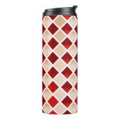 Vlees en bloed (Diamond Checkered) Thermosbeker (Gedraaid links)