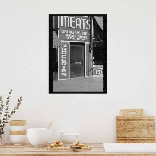 Vlees en kweekproducten poster (Keuken)