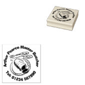 Vlees en Master Butcher Business. Rubberstempel (Gestempeld)