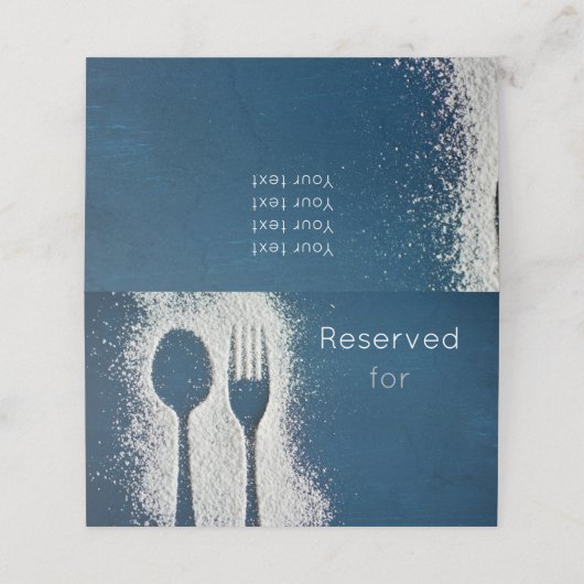 Vlees en spaak plaatskaartje (Buitenkant ongevouwen)