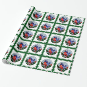 Vlees- en verpakkingspapier voor vogels en Holly Cadeaupapier