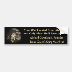 Vlees houdt de Bumpersticker van het Man vast