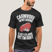 Vlees Ik betoog geen Ketogeen Dieet Keto Carnivoor T-shirt (Voorkant)