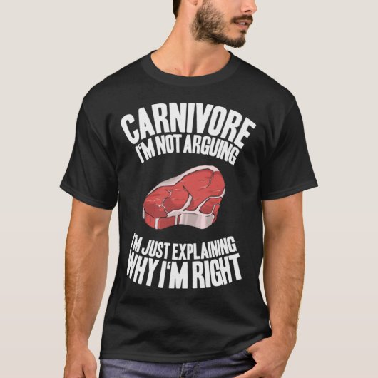 Vlees Ik betoog geen Ketogeen Dieet Keto Carnivoor T-shirt (Voorkant)