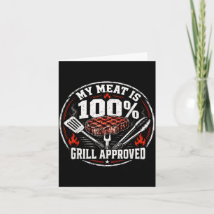 Vlees is 100% goedgekeurd voor de grill grappige b kaart